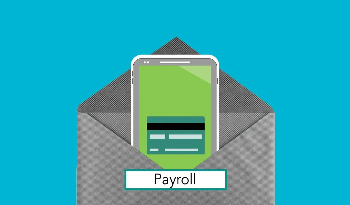 Payroll specialist reviewing employee payment data on a laptop