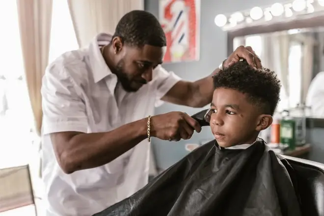 Landing page example: Kids Haircuts in a Family Barbershop That Feel Easy