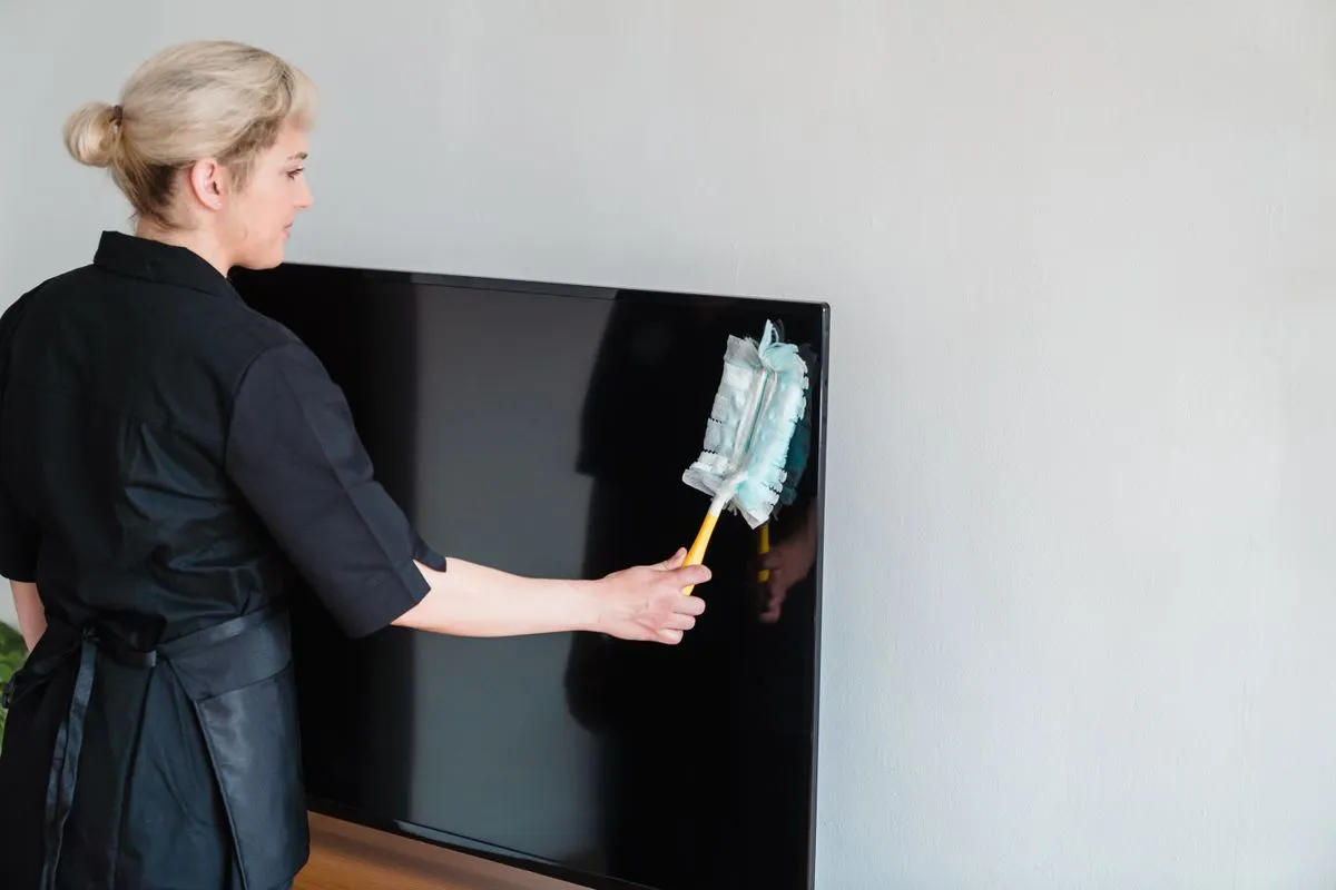 A spotless modern living room cleaned by a professional house cleaning service