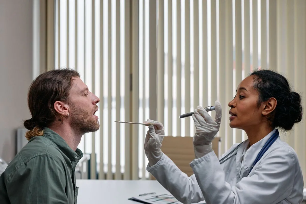 Doctor consulting a patient in a modern primary care clinic