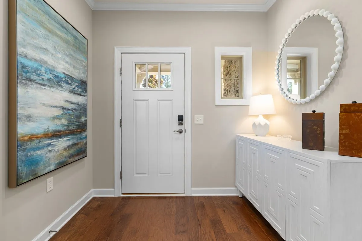 Security door install with reinforced frame and updated hardware