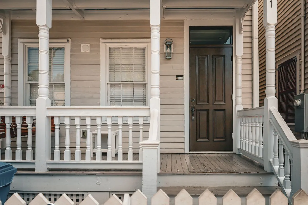 Entry door installation with clean trim and weather sealing