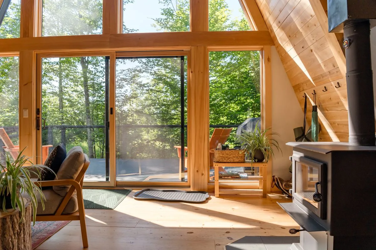 Patio door replacement project with clean finishing details