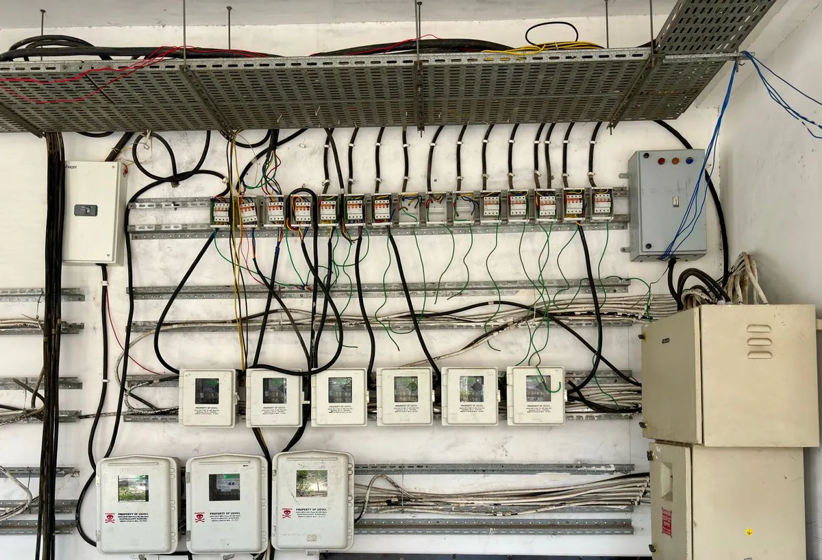 Residential electrical panel upgrade in a modern utility room