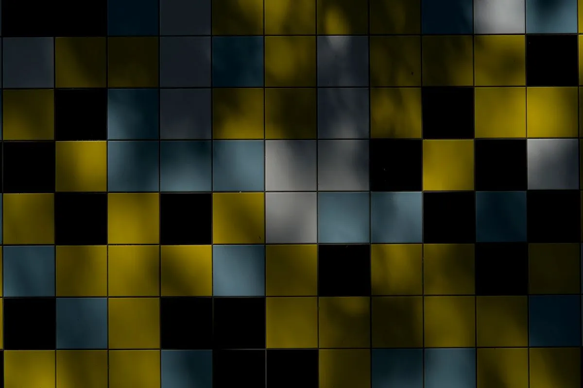 Bathroom wall tile with clean grout lines and corner detailing