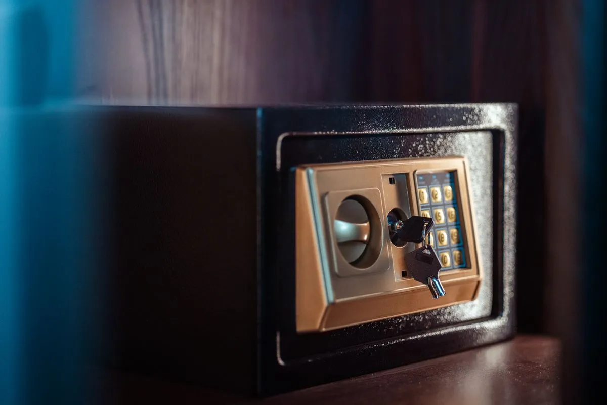 Technician completing smart lock installation on a residential front door