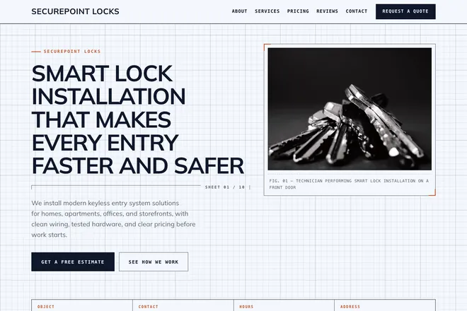 Landing page first screen, niche: Home Security