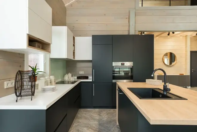 Landing page example: Professional Cabinet Painting Service That Makes Kitchens Look New