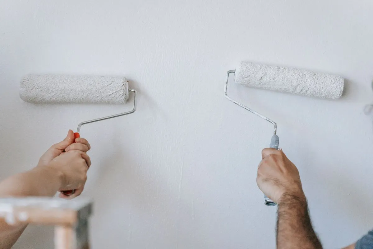Whole-home residential painting service in a modern family house