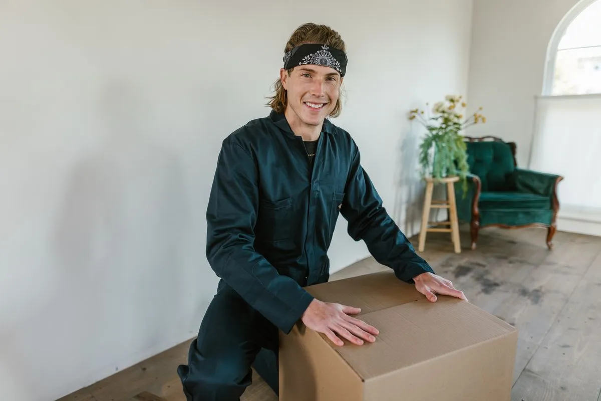 Furniture protected with blankets during a local move