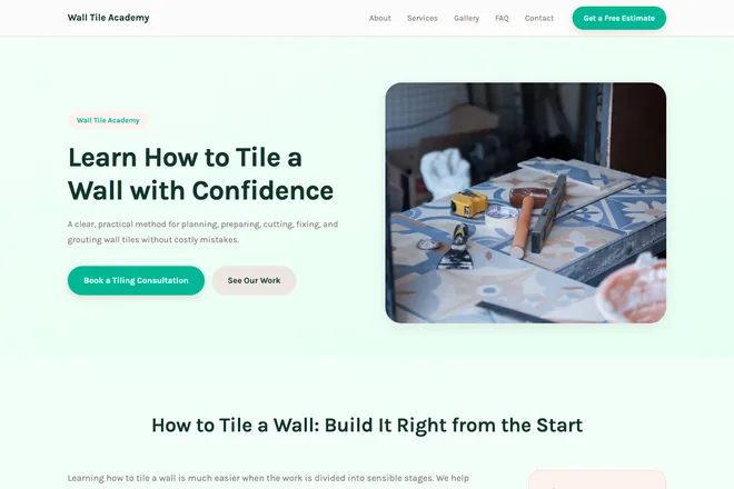 Open example: Learn How to Tile a Wall with Confidence