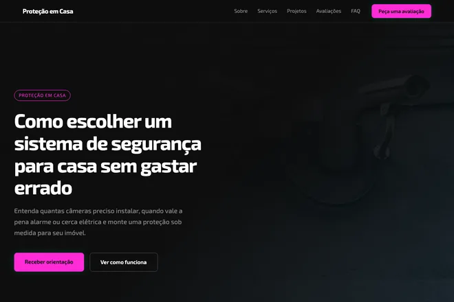 Abrir exemplo: Como escolher um sistema de segurança para casa sem gastar errado