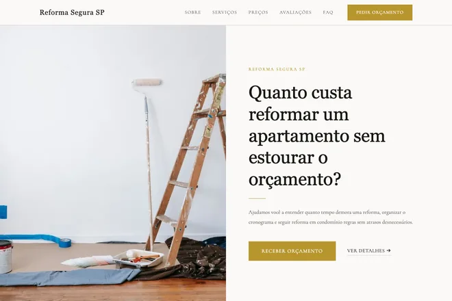 Abrir exemplo: Quanto custa reformar um apartamento sem estourar o orçamento?