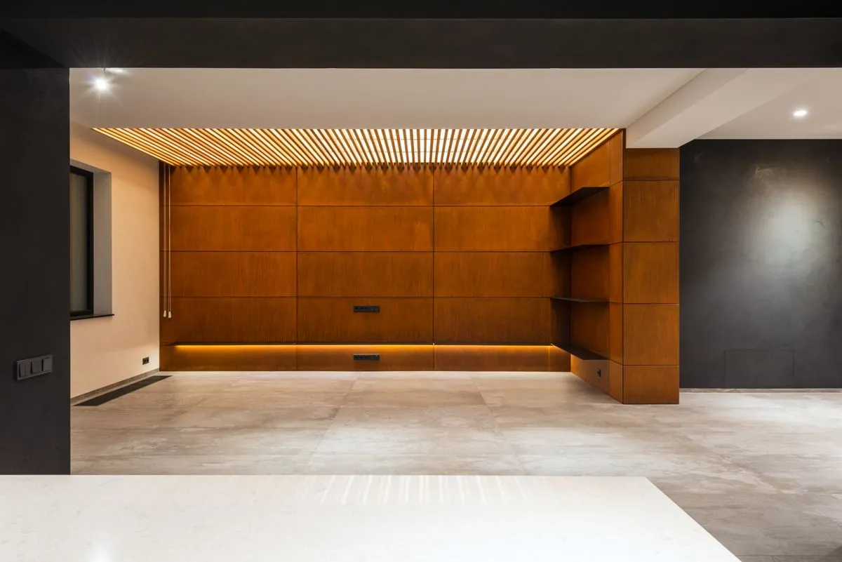 Forro de gesso liso em sala com iluminação embutida