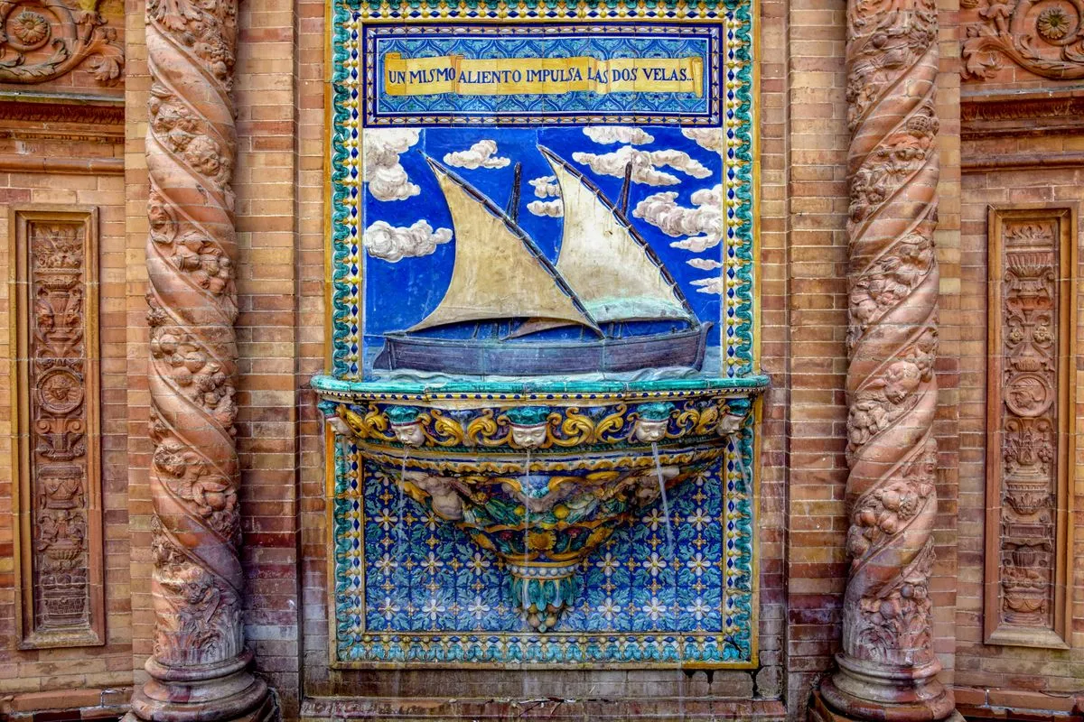 Mosaico decorativo instalado na zona do lavatório